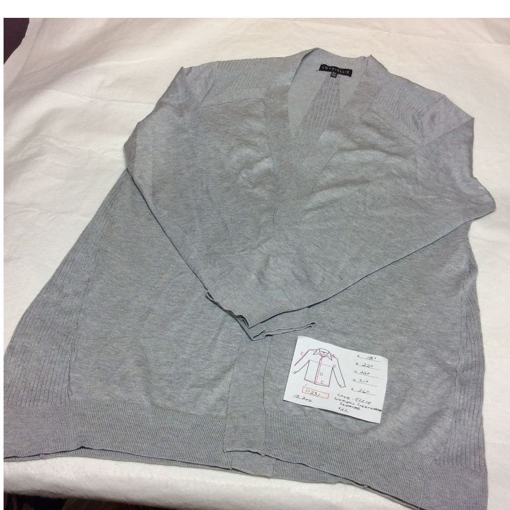 Love Ellie Lightweight Cardigan Casual Long Sleeve XXL‎ Gray Cozy Comfort